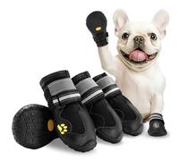 Aokown Dog Shoes for Large Dogs, Anti-Slip Dog Boots for Winter Snow, Hot Pavement, Dog Booties & Paw Protectors Black Size 8