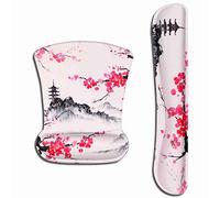 AOKSUNOVA Ergonomic Mouse Mat with Gel Cushion and Wrist Rest, Japanese Style, MC-302 Color