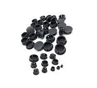 Aoktorkit 100 Pcs Plastic Plugs, 16mm Black Plastic Hole Plugs, Locking Insert End Cap, Hole Covers for Screw Holes Furniture Machines Cabinets AOK0169-16mm