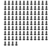 Aoktorkit 100Pcs Push Clip Rivet 4.1 x 7.1mm Black Plastic Rivets Panel Retainer Clips for Bumper Door Trim Panel