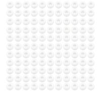 Aoktorkit 100pcs White Plastic Cord Lock 9MM Toggle Cord Stopper Round Bead For Clothes Elastic Drawstring