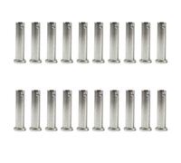 Aoktorkit 20Pcs Single Hole Clevis Pins 4mm x 10mm Stainless Steel Flat Head Pin T Shape Round Pin for Hitch Pin Lock Systems