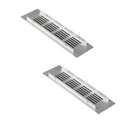 Aoktorkit 2Pcs Air Vent Grille Cover 50x150mm Aluminum Alloy Vent Cover Ventilation Grilles for Cabinet Wardrobe Cupboard