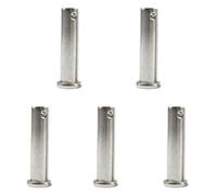 Aoktorkit 5Pcs Single Hole Clevis Pins 10mm x 60mm Stainless Steel Flat Head Pin T Shape Round Pin for Hitch Pin Lock Systems