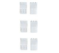 Aoktorkit 6 PCS Bra Strap Extenders 3 Rows 3 Hooks Stretchy Bra Extender Elastic Bra Extender, White