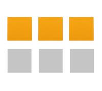 Aoktorkit 6 PCS Square Leather Coasters, 10cm*10cm, PVC Dual Sided, Heat Resistant, Yellow and Gray
