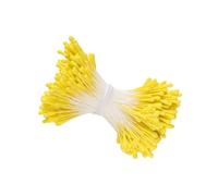 Aoktorkit Dark Yellow Matte Artificial Flower Stamens, 2mm Mini Double Heads Flower Stamen for DIY Craft Floral Making, About 400Pcs