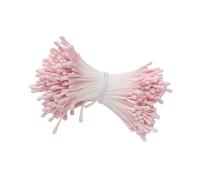 Aoktorkit Light Pink Matte Artificial Flower Stamens, 2mm Mini Double Heads Flower Stamen for DIY Craft Floral Making, About 400Pcs