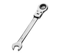 Aoktorkit Metric Tool Flex-Head Ratcheting Wrench 15MM,Professional Chrome Vanadium Ratchet Spanner Steel 72 Teeth 12 Point for DIY,Pipeline,Bicycle Repair and Home Maintance