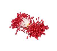 Aoktorkit Red Artificial Flower Stamens, Double Heads Flower Stamen for DIY Craft Floral Making, About 150Pcs