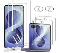 AOKUMA for Samsung Galaxy Z Flip 8 5G Screen Protector [2 Outer Tempered Glass & 2 Inner Soft TPU Screen Protector +2 Camera Lens Protector] with Easy Installation Tool, 9H, Anti-Scratch,Bubble-Free