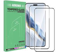 AOKUMA Tempered Glass for Honor Magic6 Pro Screen Protector, Premium 3D Curved Edge Guard Film, Edge to Edge Full Screen Cover, work with most case(Black Edge)