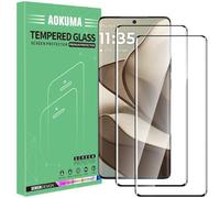 AOKUMA Tempered Glass for Motorola Moto Edge 50 Screen Protector, Premium 3D Curved Edge Guard Film, Edge to Edge Full Screen Cover, work with most case(Black Edge)