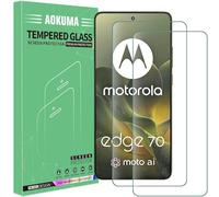 AOKUMA Tempered Glass For Motorola Moto Edge 70 Screen Protector, 2 Pack Screen Protector,9H Hardness,Anti-Scratch,Anti-Fingerprint,Bubble-Free,HD Clear,Premium Protective Film Case Friendly