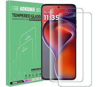 AOKUMA Tempered Glass for Motorola Moto G15 Power/G15/E15/G05 Screen Protector, [2 Pack] Premium Quality Guard Film, Case Friendly, Shatterproof, Shockproof, Scratchproof oilproof