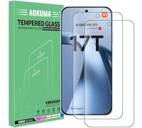 AOKUMA Tempered Glass For Xiaomi 17T 5G Screen Protector, 2 Pack Screen Protector,9H Hardness,Anti-Scratch,Anti-Fingerprint,Bubble-Free,HD Clear,Premium Protective Film Case Friendly for Xiaomi 17T