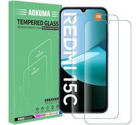 AOKUMA Tempered Glass for Xiaomi POCO C85/ Redmi 15C/15 C 4G/5G, Screen Protector, [2 Pack] Premium Quality Guard Film, Case Friendly, Shatterproof, Shockproof, Scratchproof, Oilproof