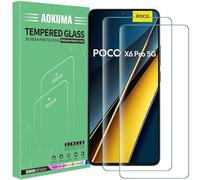 AOKUMA Tempered Glass for Xiaomi Poco X6 Pro Screen Protector, [2 Pack] Premium Quality Guard Film, Case Friendly, Shatterproof, Shockproof, Scratchproof, Oilproof
