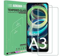 AOKUMA Tempered Glass for Xiaomi Redmi A3 Screen Protector, [2 Pack] Premium Quality Guard Film, Case Friendly, Shatterproof, Shockproof, Scratchproof, Oilproof