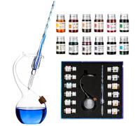 AOKUY Glass Dip Pen Set, 12 Colors Inks,Pen Holder,1pcs Crystal Glass Pen for Art Writing Drawing Signatures Decoration