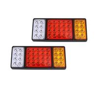 Aokvoh Car Tail Light 36LED Rear Tail Light Taillight 12V 24V Turn Signal Indicator Stop Lamp Rear Brake Light Car Truck Trailer For Caravan 2piece Rear Light Assembly(12V)