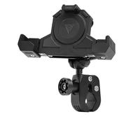 Aokvoh Navigation Bracket Motorbike Triangles Fixed Holder Wireless Charging Navigation Holder Motorcycle Outdoor Shock Absorbing Mobile Phone Holder(Power clamp)