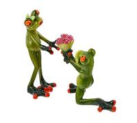 AOKWAWALIY 1 Pair Frog Ornaments Frogs Stuff Wedding Frog Statue Frog Yard Decorations Frog Sculpture Statue Garden Decor Frog Garden Frog Figurine Table Resin The Lover Lovers