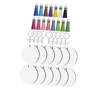 AOKWAWALIY 1 Set Key Ring DIY Keychain Crafting Sublimation Keychain Blanks DIY Sublimation Keychain Sublimation Keychain Accessories Tassel Keychain Decor Keychains Tag Blank Labels Wooden