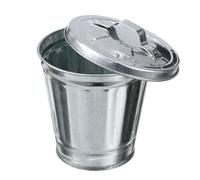 AOKWAWALIY 1pc Mini Trash Can Small Garbage Can Car Trim Vintage Car Decor Outdoor Flower Planters Outside Bins with Lids Countertop Rubbish Bin Iron Stainless Steel Recycle Bin Office Metal