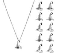 AOKWAWALIY 20 Pieces Witch Hat Charms Pendants Alloy Vintage Jewelry Accessories Pendants For DIY Jewellery Making Necklace Bracelet, 1.00X1.00X1.00CM, Metal, No Gemstone