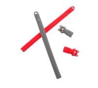 AOKWAWALIY 2pcs Silicone Pen Covers for Pencil Falling-resistant Skid Pen Sleeves Red Grey Protection for Stylus Comfortable Grip