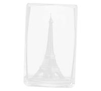 AOKWAWALIY 3D Model Ornaments Parisian Souvenir Statue Desktop Tower Model Small Eiffel Tower Sculpture Engraved Crystal Cube Desktop Eiffel Tower London Office White Crystal Vintage