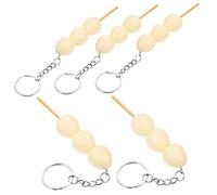 AOKWAWALIY 5pcs Simulation Toy Pendant Wallet Keychain Fake Egg Keychain Simulated Food Keychain Decor Keychains PVC Simulation Food Keyring Toys for Eggs Key Chain Ornament Food Key Chain