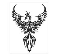 AOKWAWALIY Boho Iron Phoenix Wall Hanging Pendant Metal Wall Art Indoor Outdoor Home Decor 11.8X8.7 Inch Minimalistic Design Birthday