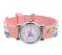 AOKWAWALIY Cartoon Watch for Children Pupils Watch Cartoon Toddlers Watch Children's Watch Learning Watch Decorations for Children's Watches Toddlers Look to Silica Gel Pink, pink, 22.00X3.50X1.50CM