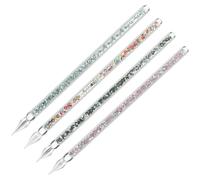 AOKWAWALIY Crystal Glass Pen Vintage Style Calligraphy Pen Practical Glass Dip Pen for Writing Drawing Signature 4pcs