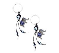 AOKWAWALIY Devil Eye Car Key Holder Key Fob with Evil Eye Car Key Chain Blue Evil Eye Key Decoration Blue, blue, 12.5X4.5CM