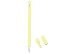 AOKWAWALIY Easy Install Cover for Stylus Pen Set of 3 Silicone Cases Yellow for Pencil 2