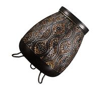 AOKWAWALIY Hollow Iron Lantern Home Decor Ornament Large Black Handmade Lantern for Indoor and Outdoor Decoration for Parties and Events
