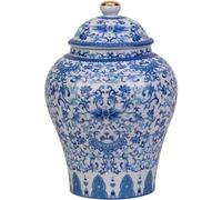 AOKWAWALIY Lip Gloss Containers Ceramic Sugar Canisters Tea Bag Organizer Blue and White China Tea Crock Spices Container Food Ceramic Vase Kitchen Storage Jar Ceramic Tea Ceramics Alternate