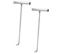 AOKWAWALIY Manhole Cover Hook Set of 2 T Shape Lift Hooks 15.00In Heavy-Duty Practical Tool for Manhole Covers Drains and Rolling Doors with Comfortable Grip
