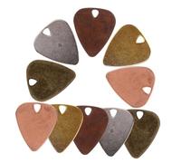 AOKWAWALIY Pack of 10 Plectrums for Electric Guitars Banjo Picks Bass Thumb Pick Guitar Finger Picks Guitar Picks Bass Guitar Picks Mandolin Plectrums Zinc Alloy, 3.00X2.10X0.20CM, Zinc, No Gemstone