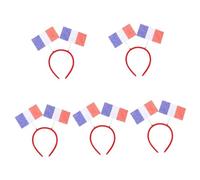AOKWAWALIY Pack of 5 French Flag Headband Masquerade Headdress Party Supplies Favors Party Football Headwear National Flag Headband French Headdress Party