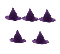 AOKWAWALIY Pack of 5 Witch Hat Bucket Hat Stage Show Prop Caps Halloween Witch Hats Winter Cotton Caps Props Witch Winter Caps Cotton Hat Foldable Witch Hat Winter Stylish