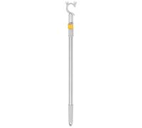 AOKWAWALIY Telescopic Clothes Rail Shelf Pole High Reach Hook Clothes Picking Rod Closet Rod Extender Hanging Clothes Hanger Reaching Hook Clothesline Pole Aluminum Rod Long Stainless Steel