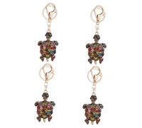 AOKWAWALIY Tortoise Key Fob Cool Key Fob Bags Key Chain Charms Key Fob for Back Car Key Bag Hanging, As shown x 4 pieces, 12.6x6.3cmx4pcs