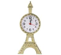 AOKWAWALIY Vintage Style Desk Alarm Clock Small Table Clock Retro Pendulum Eiffel Tower Bedside for Bedroom Office Living Room Decor
