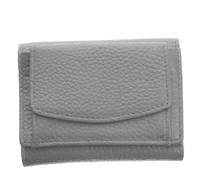 AOKWAWALIY Wallet for Credit Cards, Pocket Organiser, Wallet, Short Purse, Portable Bag, Credit Card Change Card Cases for Women, Wallet, Women's Travel Purse, Cowhide Leather, Red, gray, 10X7.5X2.5CM