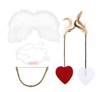 AOKWAWALIY White Baby Angel Wings Arrow 1 Set Baby Cupid Cotume Newborn Photography Props Infant Angel Wings Baby Angel Costume