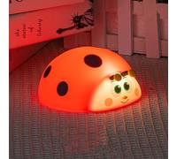 AoLa Children's Night Light, Cute Ladybird Bedside lamp Made of Silicone Dimmable Touch Rechargeable Night Light LED Portable USB Rechargeable Night Light Cute Animals Night Light